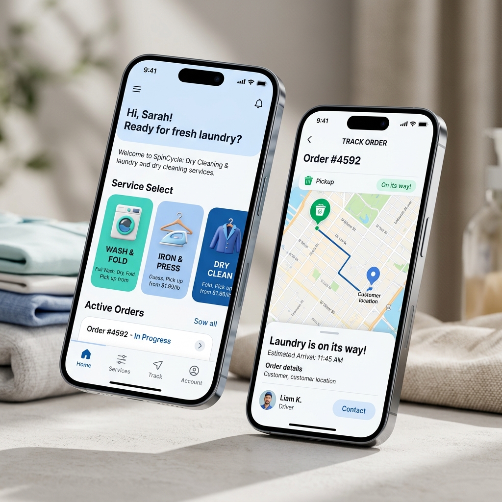 Laundry App Mockup
